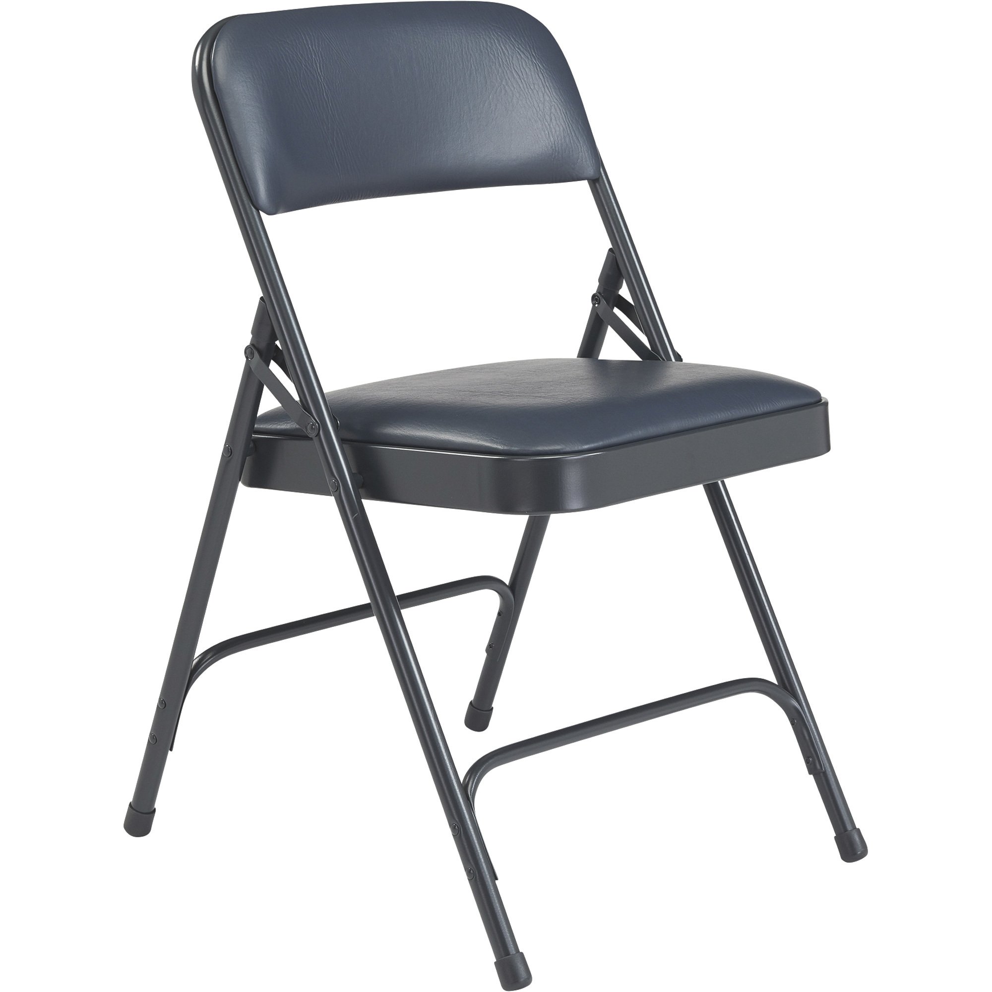 National Public Seating Steel Folding Chairs with Vinyl Padded Seat and Back — Set of 4